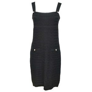 Vintage Chanel Cruise 2012 Black Knit Dress FR 40